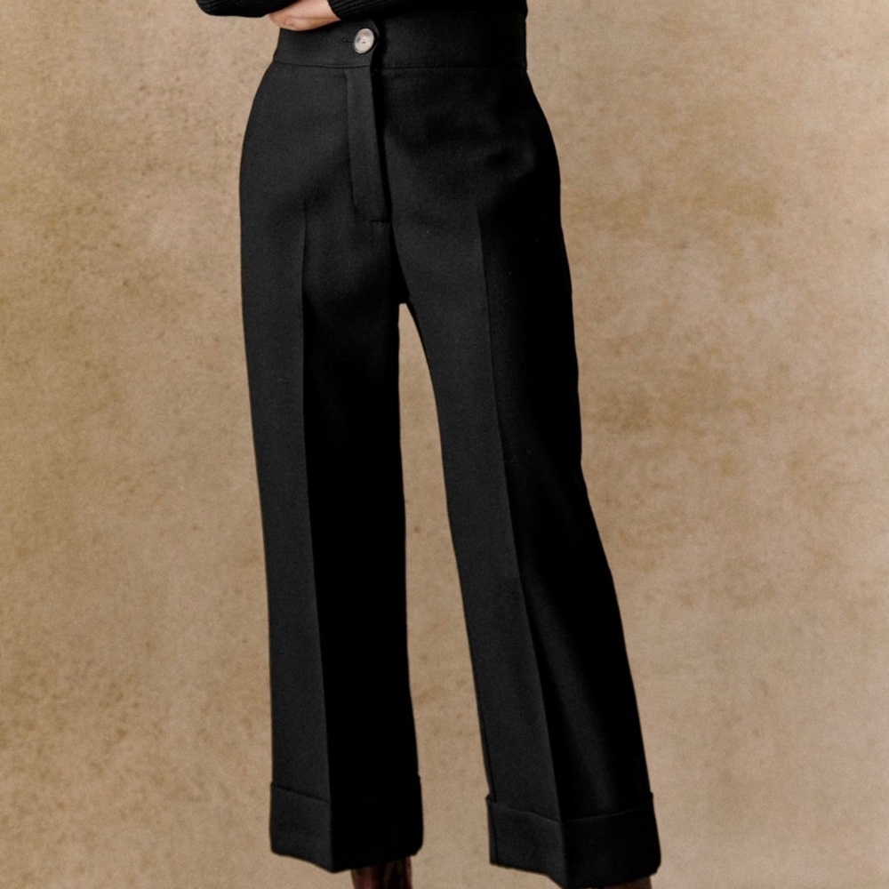 Sezane Damon Trousers Black - Size 6
